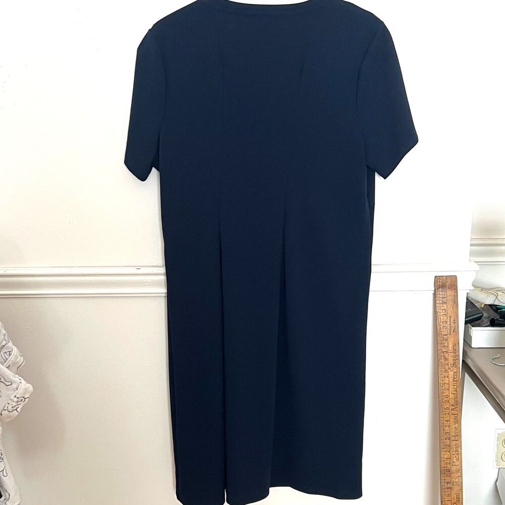 Banana Republic Dress XL Tall Blue Twist Front Sheath - Picture 2 of 9